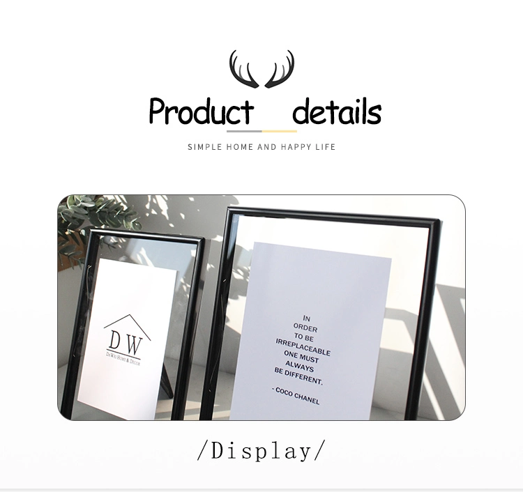 Transparent Metal Glass Photo Frames Table Decoration Picture Frame