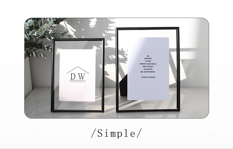 Transparent Metal Glass Photo Frames Table Decoration Picture Frame