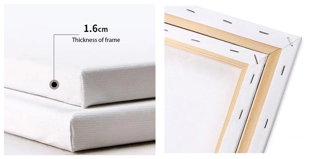 Wholesale Cotton and Linen Blend Round Stretch Canvas Frame for Artist Painting