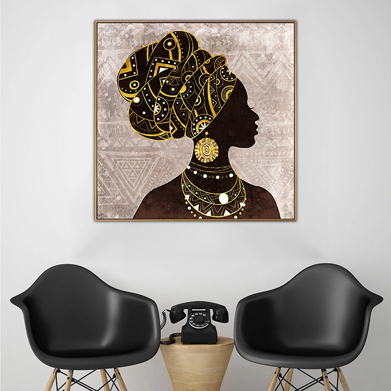 Black Girl Colourful Print Wall Art Handmade Oil Painting