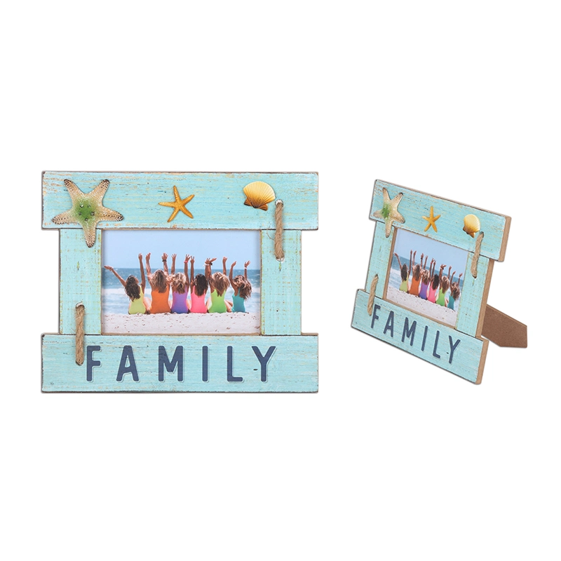 a Home Handmade Unique Decorative 4X6 Opening Wooden Panel Beach Picture Photo Frame Customized