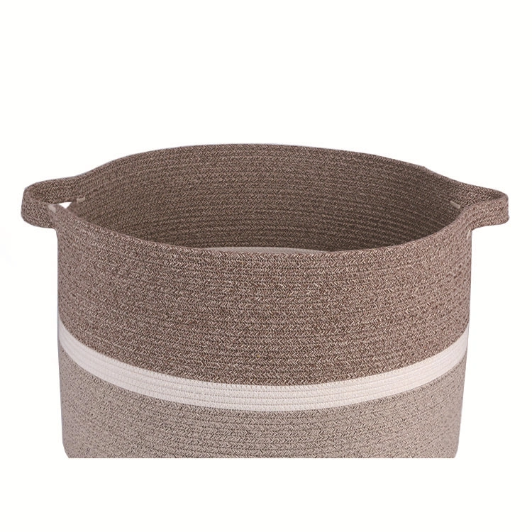 Hand-Woven Thick Cotton Rope Basket Storage Basket