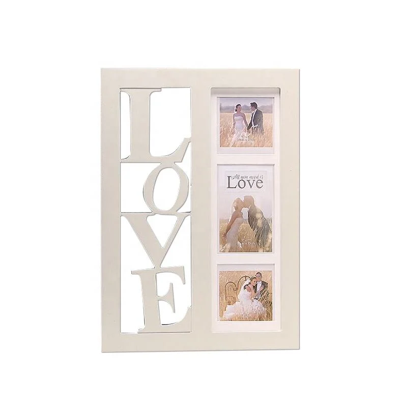 Low Price Hot Sale Wood/Wooden Photo Frame with Laser Cut Love Letters