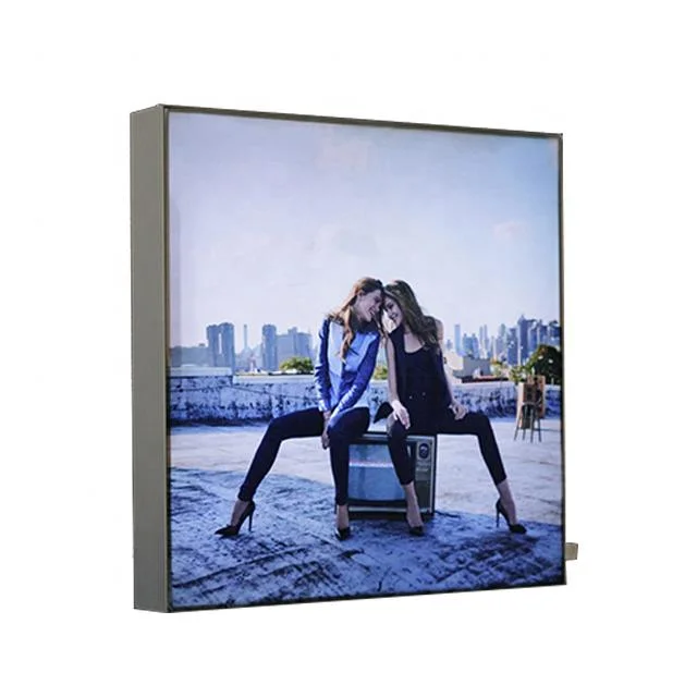 Banner Lighted Sign Aluminum Picture Frame Snap Textile LED Light Box Frame