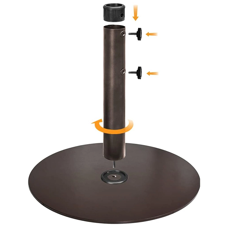 Jh-Mech Umbrella Base Stand Round Black Patio Umbrellas Bases