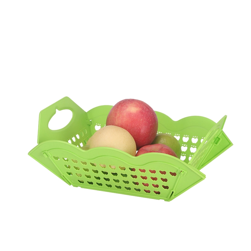 Portable Laundry Basket Folded Vegetable Fruit Basket Plastic Shopping Basket