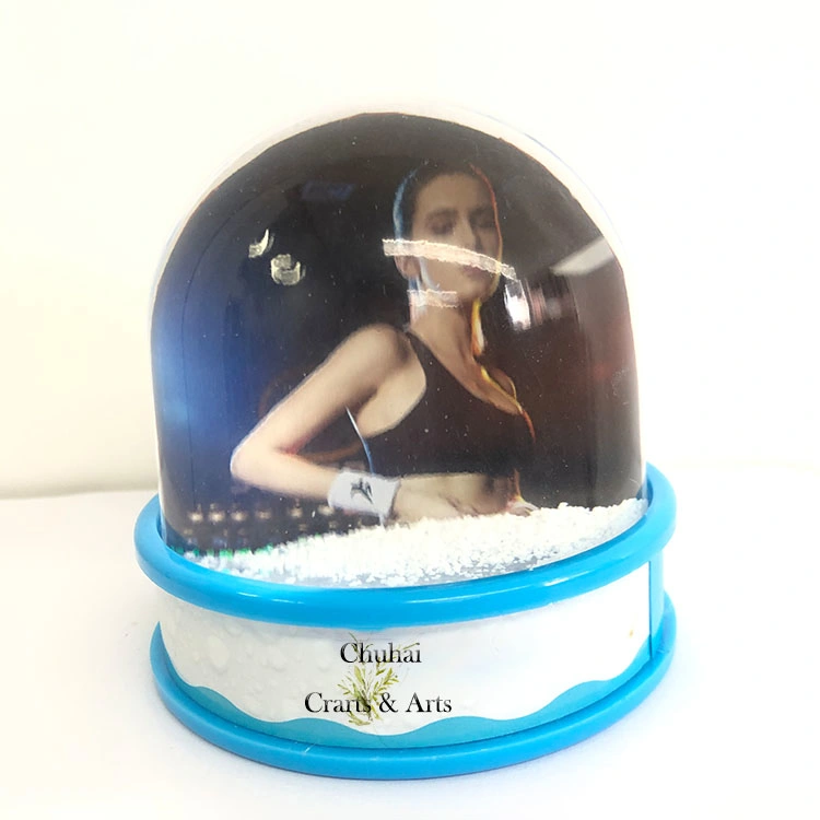 Factory Wholesale Snow Globe Photo Frame Glitter Photo Frame with Liquid