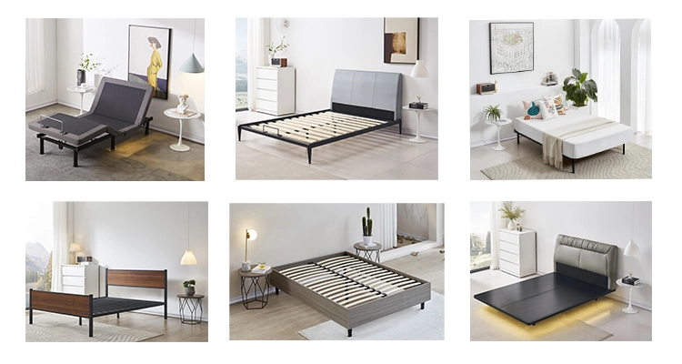 Factory Wholesale BSCI Ecommerce Packing Folding Black Bed Frame