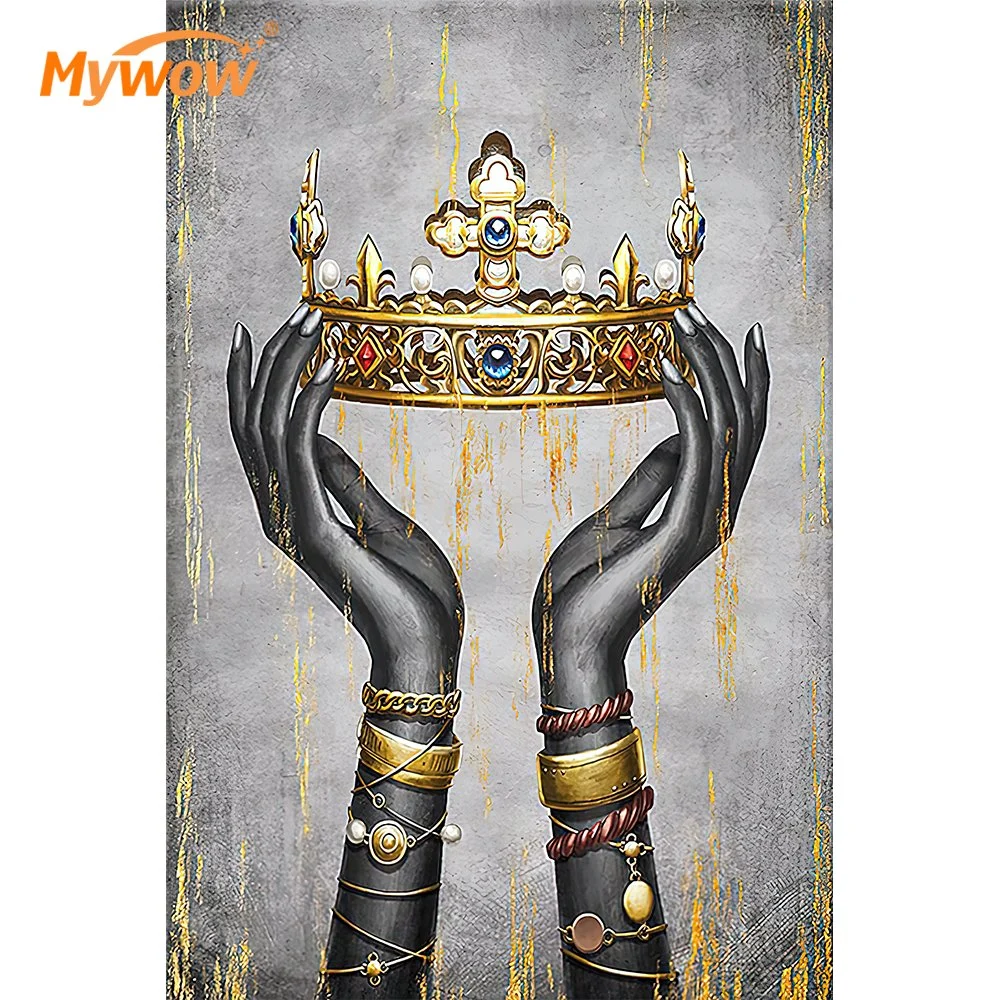 Hanging Painting Metal Diamond Portrait Oil Painting Wall Art Luxury 3D Painting Wall Art