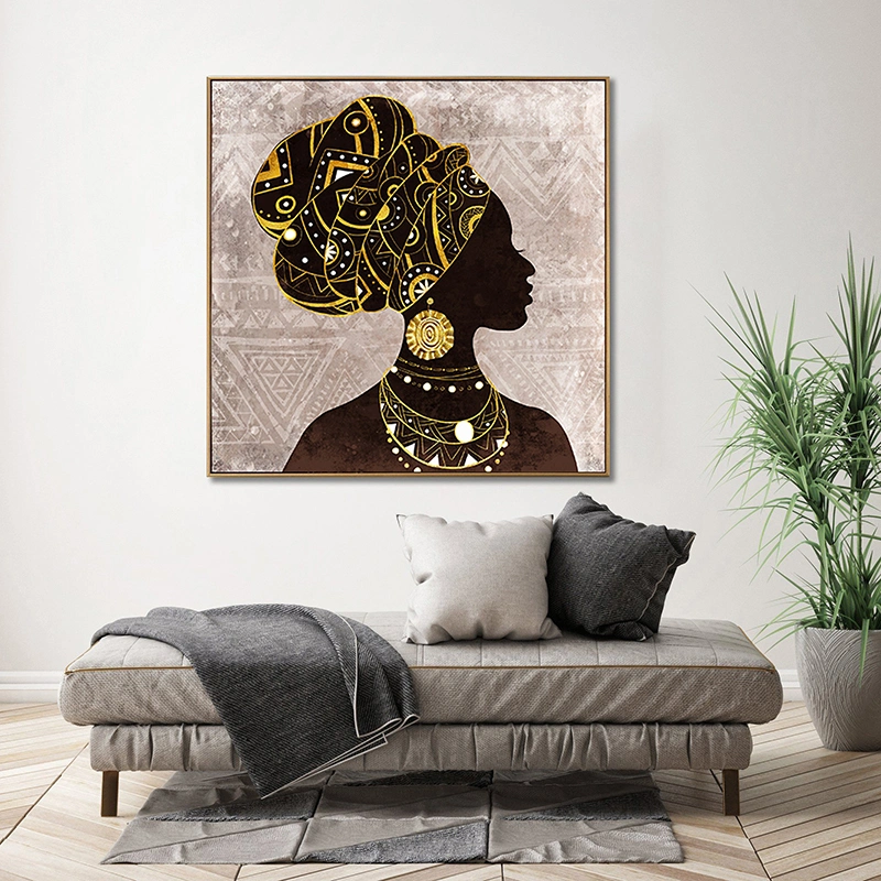 Black Girl Colourful Print Wall Art Handmade Oil Painting