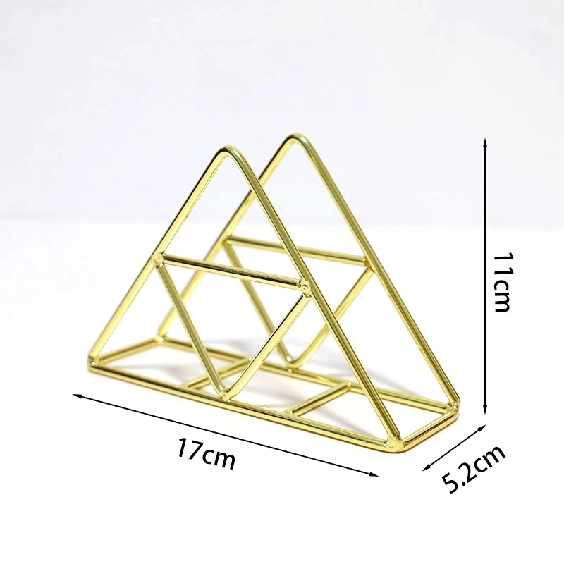 European Style Metal Triangle Paper Towel Napkin Holder Paper Towel Rack for Restaurant Coffee Shop and Hotel