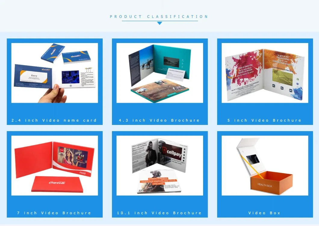 Factory Personalised 4.3inch LCD Video Brochure for Company Events