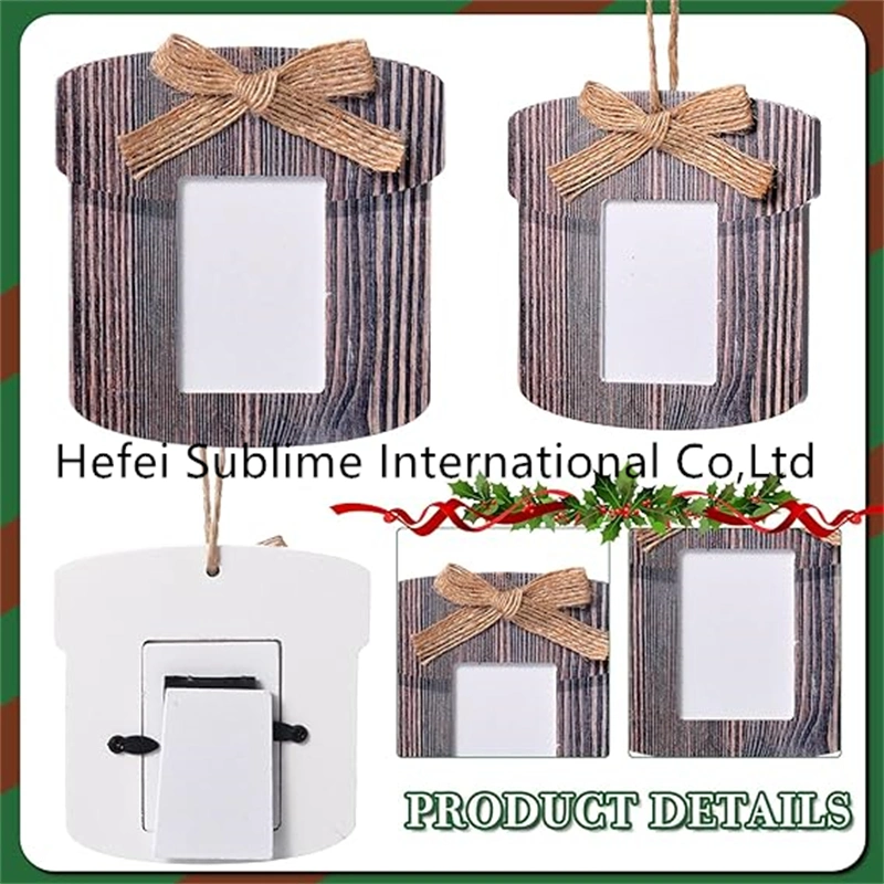 Christmas Wooden Picture Frames Ornaments Hanging Christmas Tree Frame