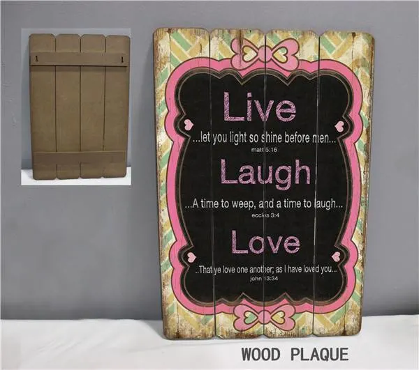 Artistic Wooden Handicraft Wall Decor Wood Signs Wooden Plaque