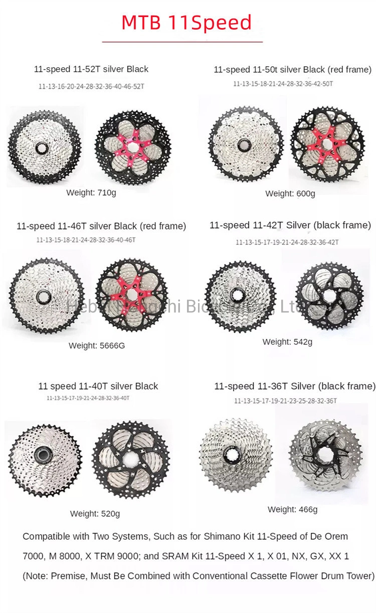 Mountain Bike 8-13 Speed Freewheel Steel Cassette 11-50t Freewheel