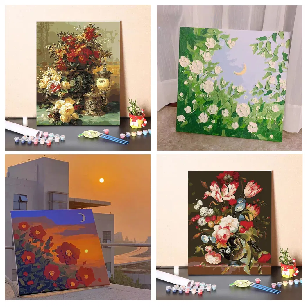 Wholesale Cotton and Linen Blend Round Stretch Canvas Frame for Artist Painting