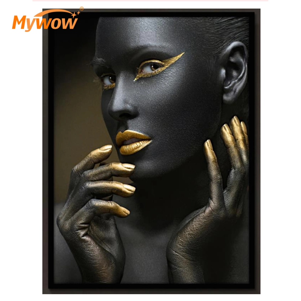 New Arrival African American Girl Canvas Oil Painting Home Products Wall Art