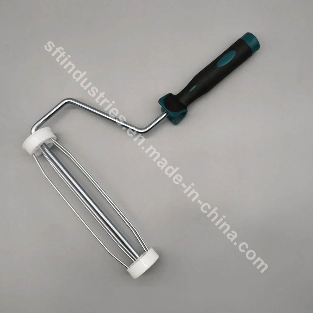 230mm 5 Wire Roller Brushes Quick Change Roller Cage Handle Frames