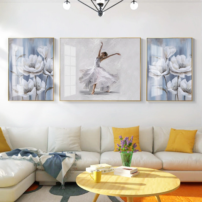 3 Piece Canvas Wall Art Set Painting Modern Home Room Decoration Printing Framed Picture Display Flower Woman Abstract Portrait