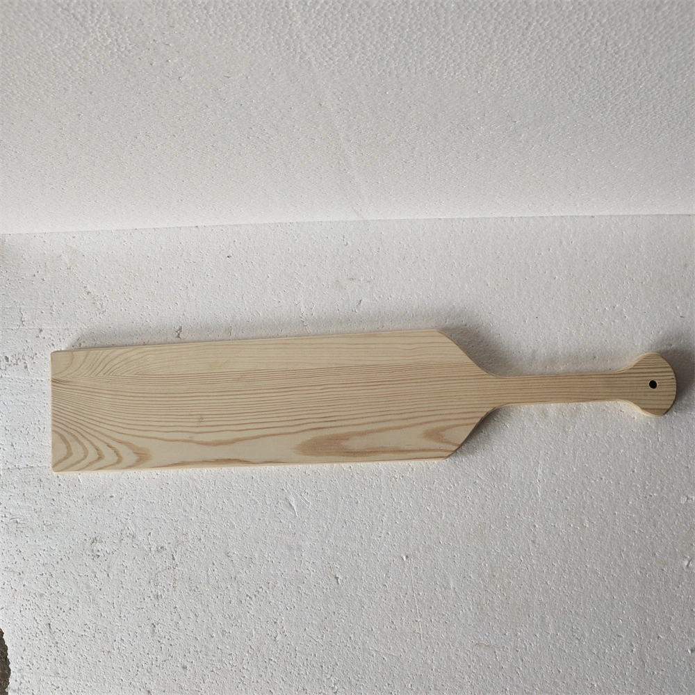 Unfinished Pine Wood Paddle with Rope Cutout Wood Paddle