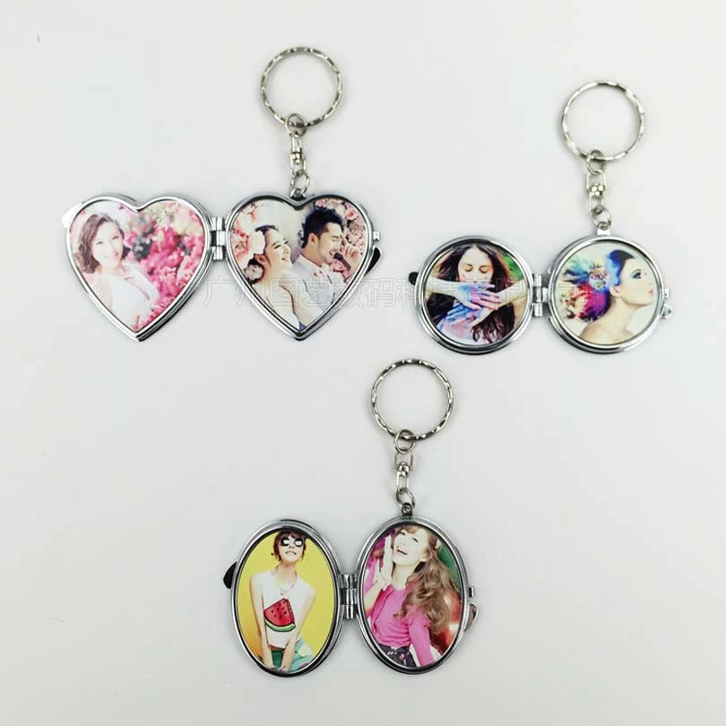 Fashion Gifts Blank Sublimation Metal Keyring/Keychain Mirror for Heat Transfer Printing