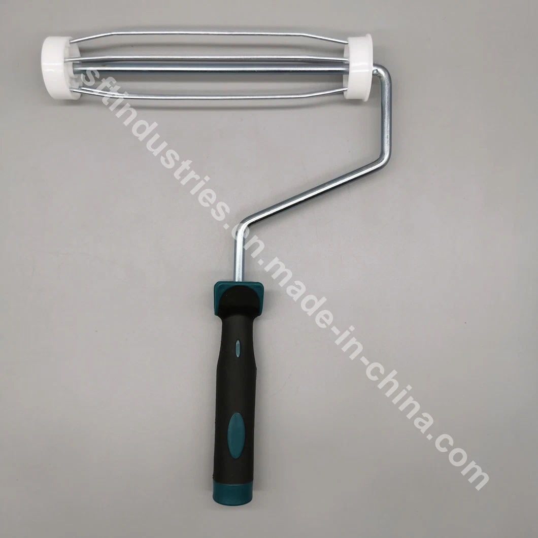 230mm 5 Wire Roller Brushes Quick Change Roller Cage Handle Frames