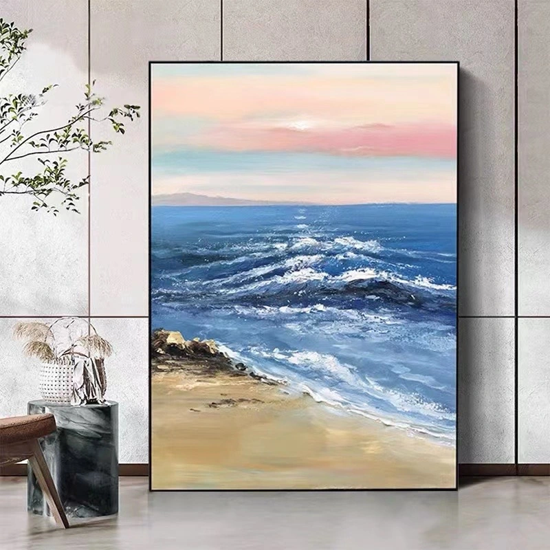 Wholesale Home Decor Modern Wall Art Seascape Canvas Print 100% Hand-Painted Boat Oil Painting