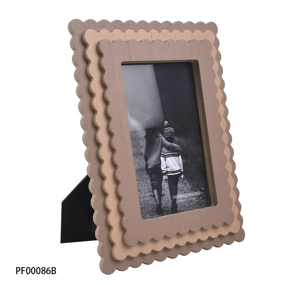 New Heart Design Natural Wooden Plastic 4X6&prime;&prime; 5X7&prime;&prime; 8X10&prime;&prime; Photo Frames