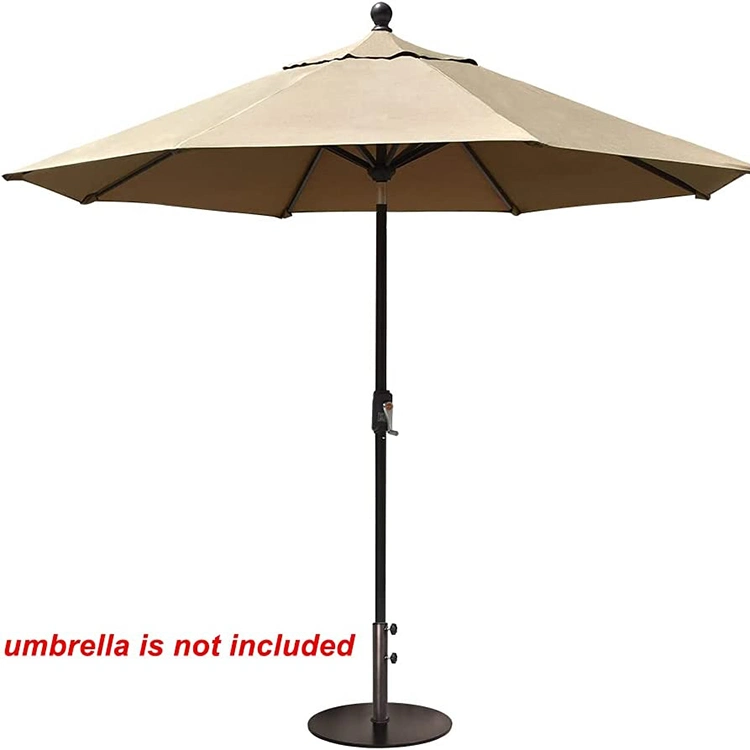 Jh-Mech up to 1.5&quot; Diameter Heavy Outdoor Square Metal Stand with Casters White Umbrella Base