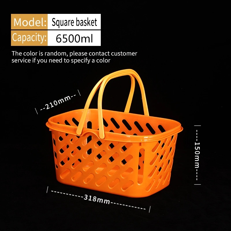 Portable Laundry Basket Folded Vegetable Fruit Basket Plastic Shopping Basket