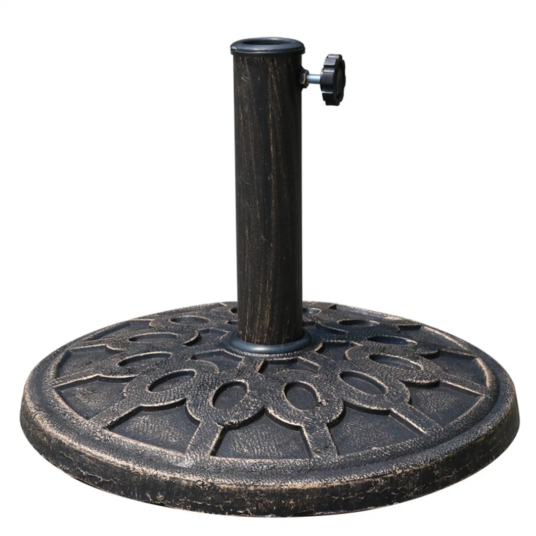 Bronze Patio Market Base Heavy Duty Outdoor Stand Umbrella Stands for Patio Garden Lawn