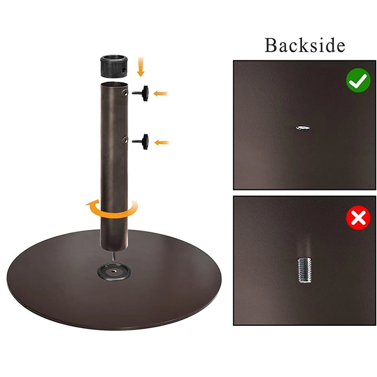 Jh-Mech Umbrella Base Stand Round Black Patio Umbrellas Bases