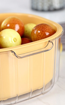 Food Fruit Drain Basket for Home Kitchen Camping Multi-Function Wash Fruit Bowl Storage Basket