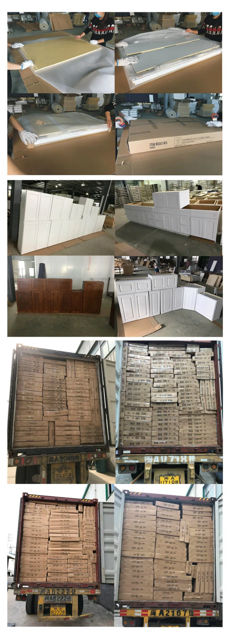 Plywood MDF Solid Wood Birch Kitchen Cabinets Frame Soft Closed