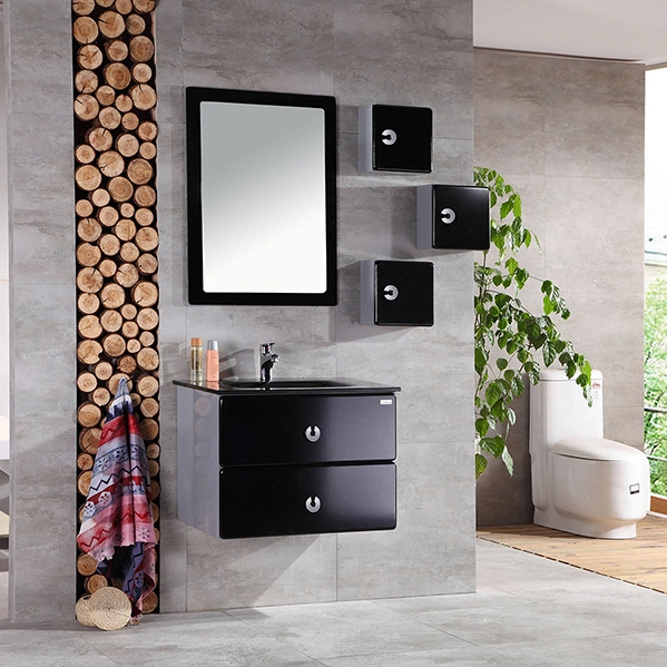 Single Small Hanging Sink Bathroom Vanity Cabinet Sink with Mirror Cabinet