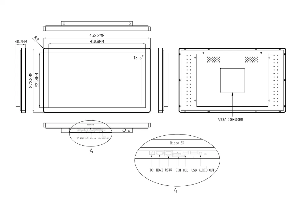 14 Inch Electric Multiple Bulk Glass IPS Panel Target WiFi Android Digital Picture Photo Frame