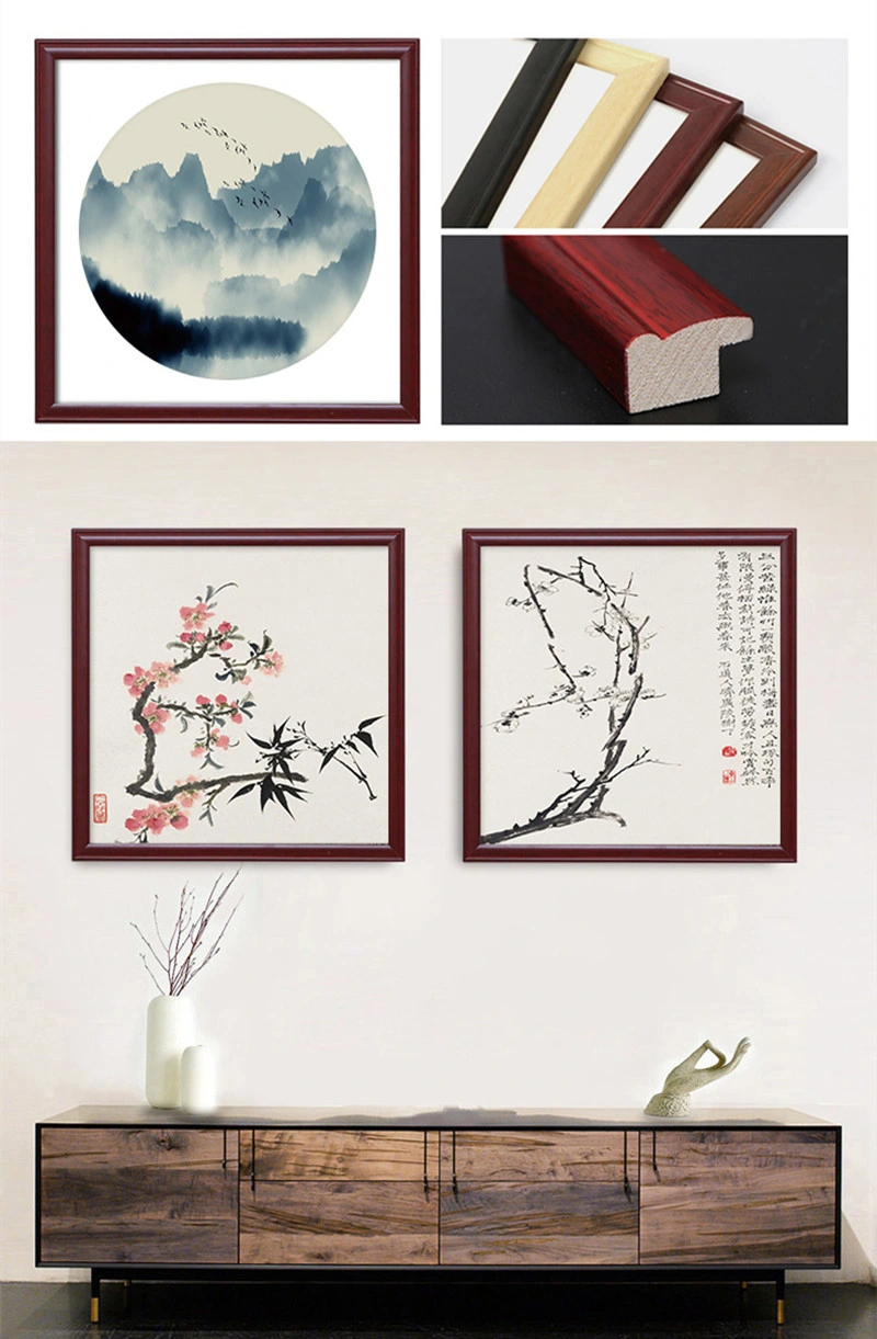 Chinese Painting Mounted Picture Frame Wooden Strip Photo Frame Self-Assemble Wall Hanging Frame 0702