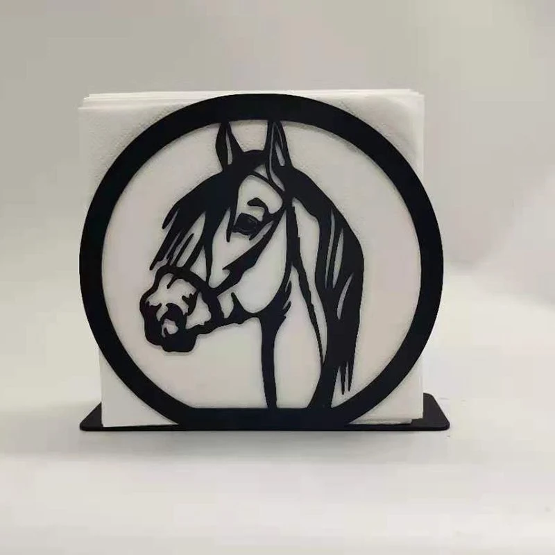 Newest Design Decorative Restaurant Metal Horse Napkin Holder