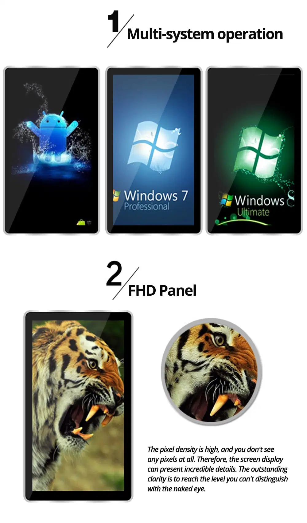 14 Inch Electric Multiple Bulk Glass IPS Panel Target WiFi Android Digital Picture Photo Frame