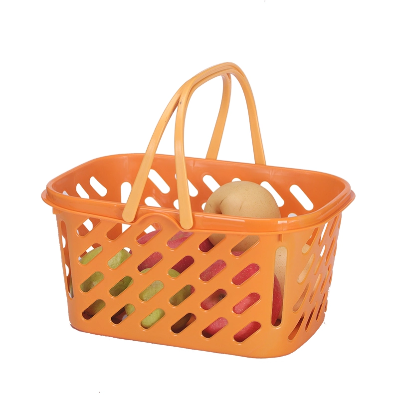 Portable Laundry Basket Folded Vegetable Fruit Basket Plastic Shopping Basket