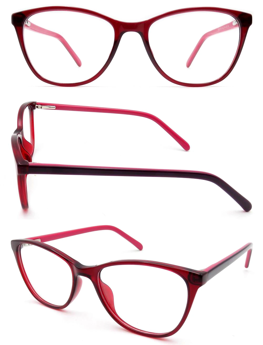 Fashionable Italy Designer Women Cat Eye Acetate Optical Frames