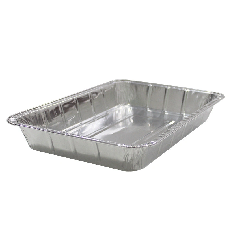 Food Tray Container BBQ Grilled Food Fast Food Serving Tray with Lid Aluminum Foil Smoothwall Disposable