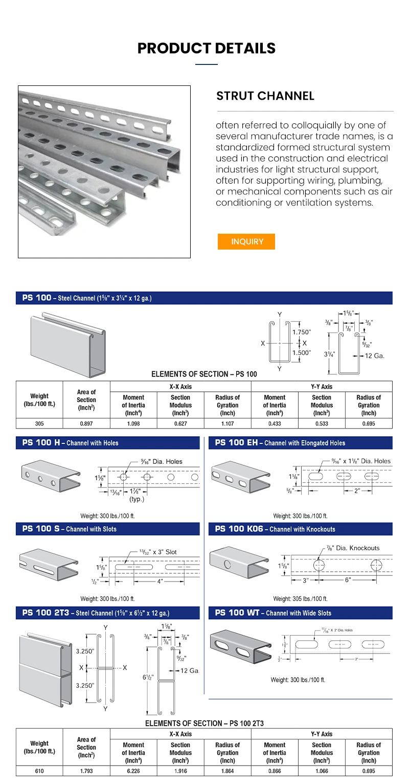 Dalian Beston? 11.95 X 3.05 X 5.95 Inches Rigid Conduit Hanger High-Quality UL Listed EMT Conduit Hanger with Bolt and Nut China Electrical Conduit Hanger