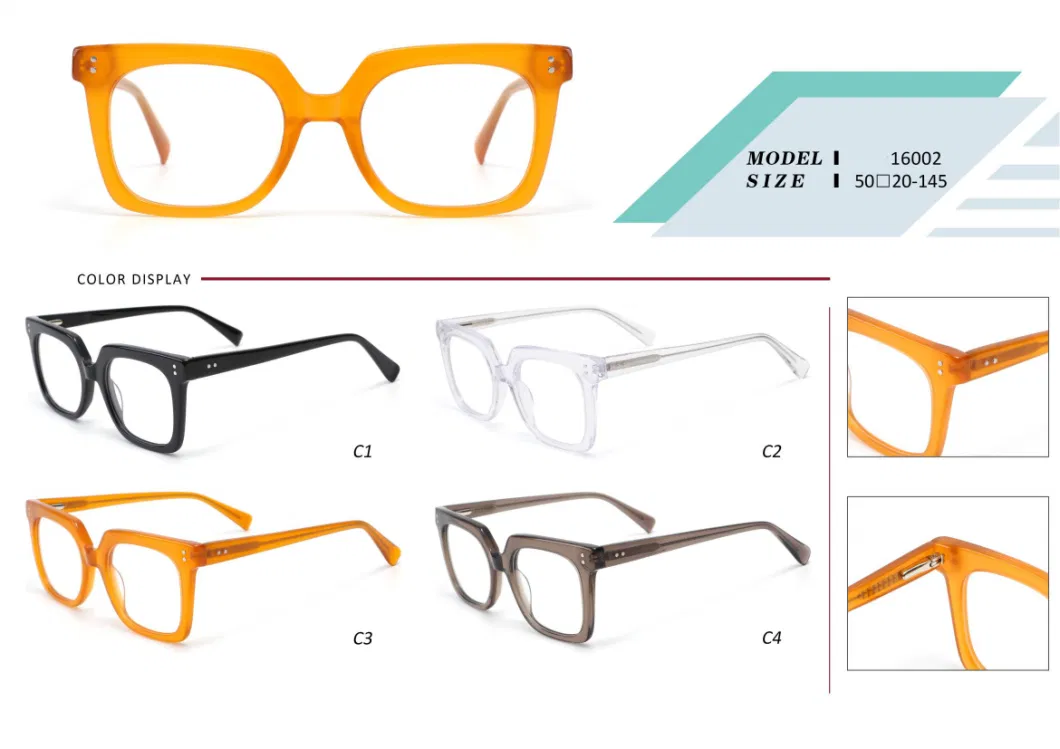 Ready to Ship Big Size Acetate Optical Frames with Spring Hinge Eyeglasses