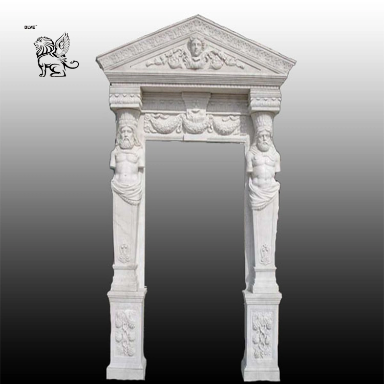 Custom Popular Western Style Large House Decorative Marble Door Frame Mdfy-3