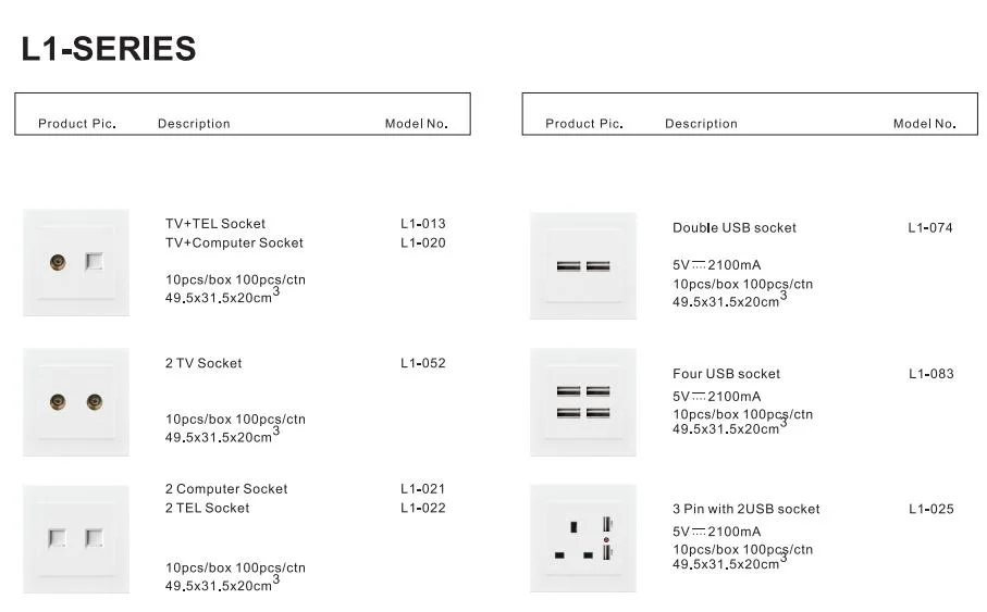 Colourful Switch Socket Wall Electrical Series Modern