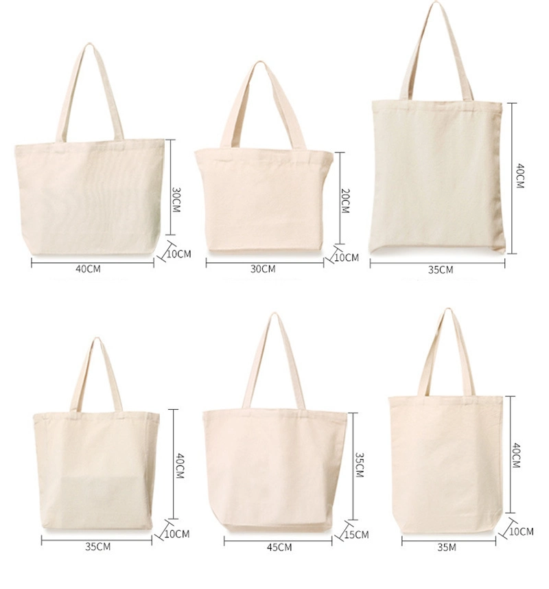 Designed Manufactory Oversized Zipper Custom Canvas Cotton Tote Bag