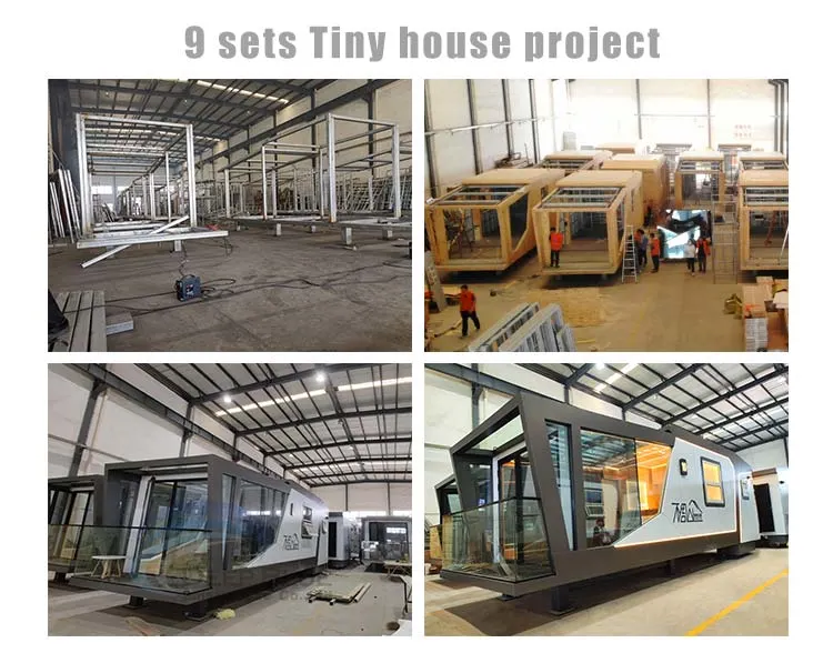 Prefabricated Light Steel Frame Mobile House on Wheels Glacier Mobile Tiny House