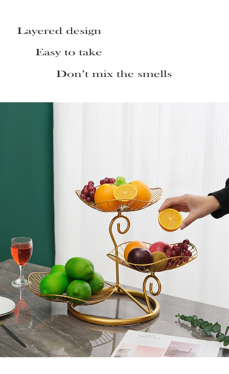 Nordic Three-Layer Multi-Layer Fruit Basket Plate Storage Holder