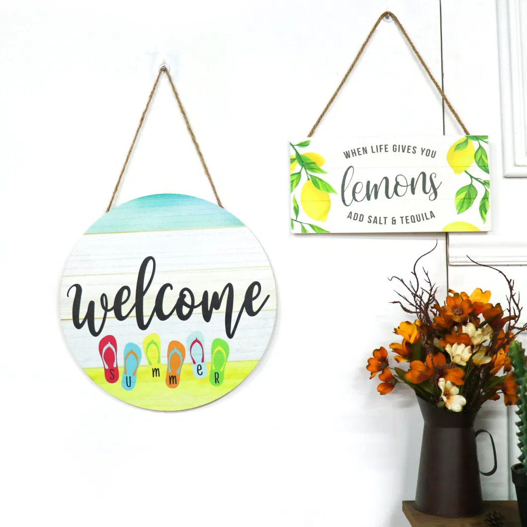 Hanging Wooden Welcome Signs